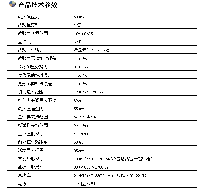 WAW-600/600KN電液伺服鋼絞線試驗機(jī)